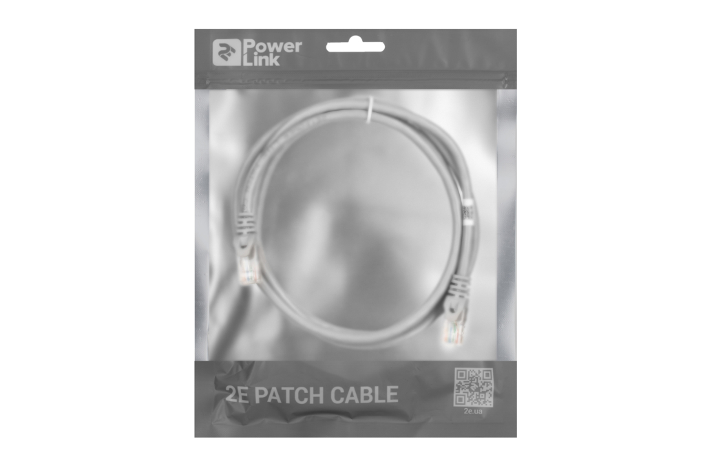 Патч-корд 2E САТ 6, UTP, 1.50м, 26AWG, RJ45, 7/0.16, Cu, PVC, серый