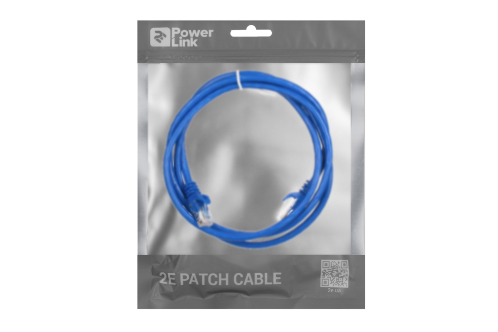 Патч-корд 2E САТ 6, UTP, 1.50м, 26AWG, RJ45, 7/0.16, Cu, PVC, синий