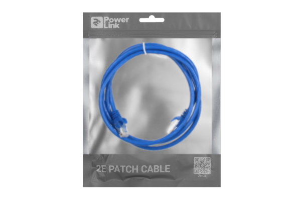 Патч-корд 2E САТ 6, UTP, 1.50м, 26AWG, RJ45, 7/0.16, Cu, PVC, синий