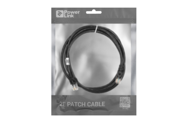 Патч-корд 2E САТ 6, UTP, 1.50м, 26AWG, RJ45, 7/0.16, Cu, PVC, черный
