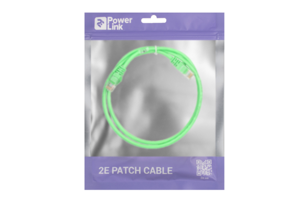 Патч-корд 2E САТ 5e, UTP, 1м, 26AWG, RJ45, 7/0.16, CCA, PVC, зелений