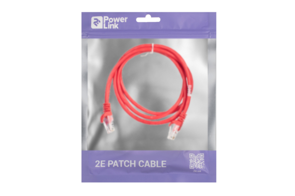 Patch Cable 2E Cat 5e,UTP,RJ45, 26AWG ,7/0.16 CCA, 1.20 m, PVC,Red