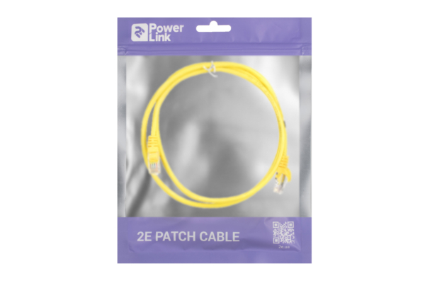 Patch Cable 2E Cat 5e,UTP,RJ45, 26AWG ,7/0.16 CCA, 1.20 m, PVC,Yellow