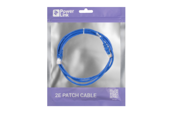 Patch Cable 2E Cat 5e,UTP,RJ45, 26AWG ,7/0.16 CCA, 1.50 m, PVC,Blue