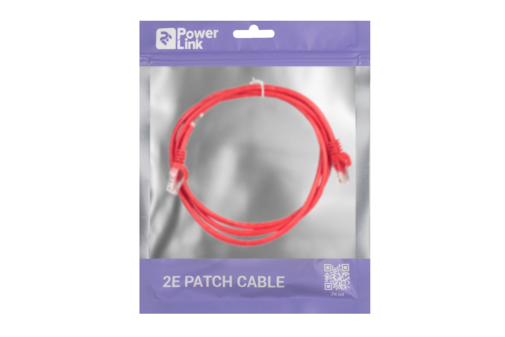 Патч-корд 2E САТ 5e, UTP, 1.50м, 26AWG, RJ45, 7/0.16, CCA, PVC, красный