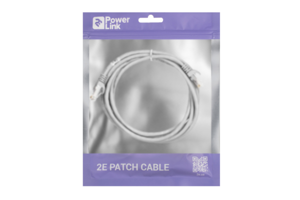 Patch Cable 2E Cat 5e,UTP,RJ45, 26AWG ,7/0.16 CCA, 2.50 m, PVC,Grey