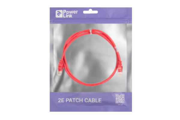 Патч-корд 2E САТ 5e, UTP, 1.20м, 26AWG, RJ45, 7/0.16, Cu, PVC, червоний