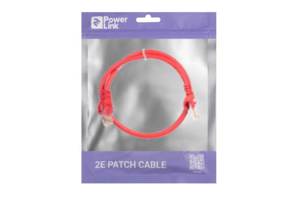 Патч-корд 2E САТ 5e, UTP, 1.50м, 26AWG, RJ45, 7/0.16, Cu, PVC, червоний