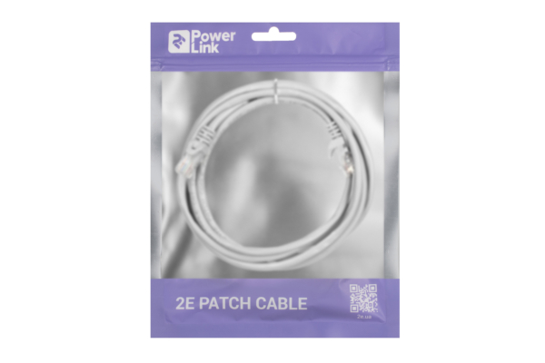 Patch Cable 2E Cat 5e,UTP,RJ45, 26AWG ,7/0.16 Cu, 2.50 m, PVC,Grey
