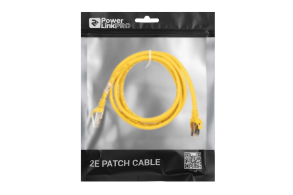 Патч-корд 2E САТ 6, S-FTP, 1.50м, 26AWG, RJ45, 7/0.16, Cu, PVC, желтый