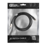 Patch Cable 2E Cat 6,Shielding S-FTP,metal foil pairs,braided cable,RJ45, 4X2 27AWG ,7/0.14 Cu, 1.50 m, PVC,Black