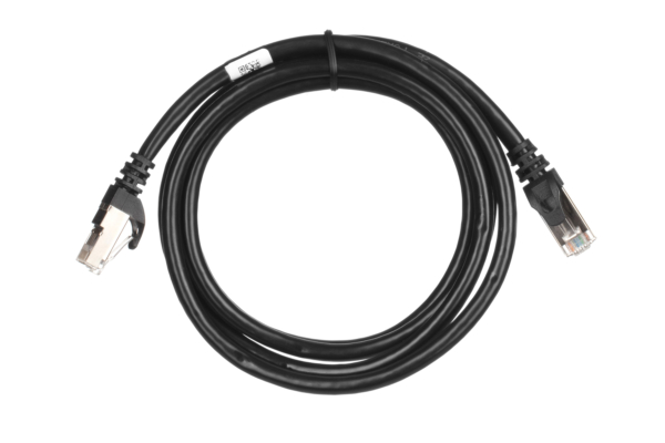 Patch Cable 2E Cat 6,Shielding S-FTP,metal foil pairs,braided cable,RJ45, 4X2 27AWG ,7/0.14 Cu, 1.50 m, PVC,Black