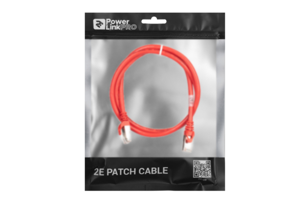 Патч-корд 2E САТ 6, S-FTP, 1м, 26AWG, RJ45, 7/0.16, Cu, PVC, червоний