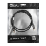 Patch Cable2E Cat 6,Shielding S-FTP,metal foil pairs,braided cable,RJ45, 4X2 27AWG ,7/0.14 Cu, 1.00 m, PVC,Black