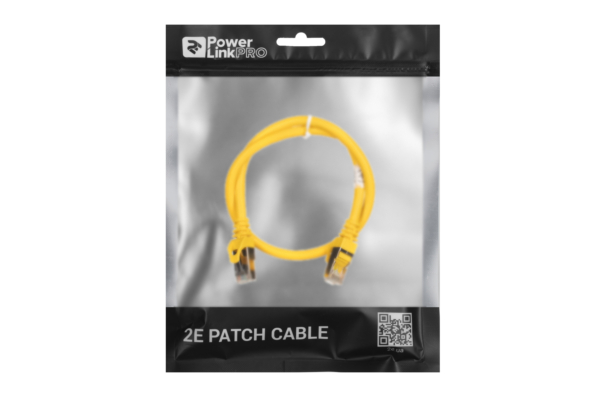 Патч-корд 2E САТ 6, S-FTP, 0.50м, 26AWG, RJ45, 7/0.16, Cu, PVC, желтый