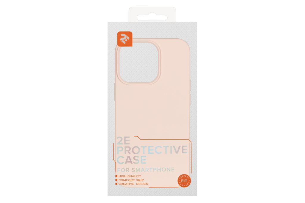 Чохол 2Е Basic для iPhone 13 Pro, Liquid Silicone, бежево-рожевий