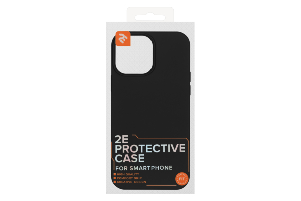2Е Basic case for iPhone 13 Pro Max , Liquid Silicone, Black