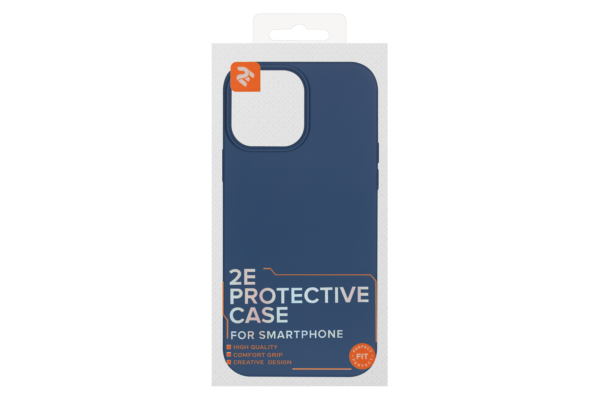 Чехол 2Е Basic для iPhone 13 Pro Max, Liquid Silicone, синий светлый