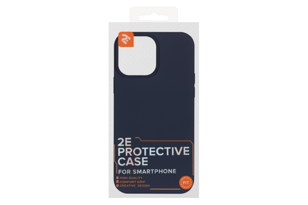 2Е Basic case for iPhone 13 Pro Max , Liquid Silicone, Midnight Blue