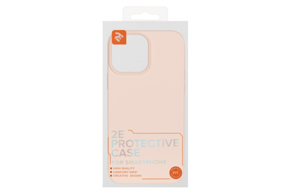 2Е Basic case for iPhone 13 Pro Max , Liquid Silicone, Sand Pink