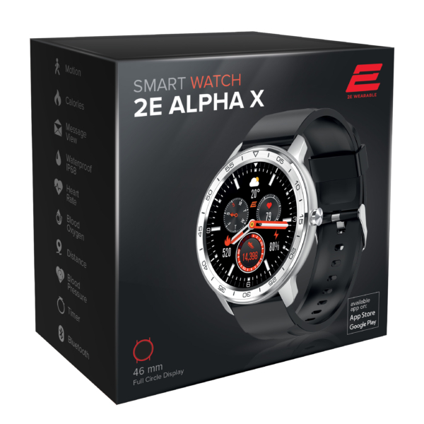 2E Смарт-часы Alpha X 46 mm Silver