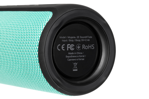 Акустична система 2E SoundXTube TWS, MP3, Wireless, Waterproof Turquoise
