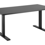 2E Computer table CE150B-MOTORIZED, height adjustment, electric motor 220V, 62/128×150х75cm, black