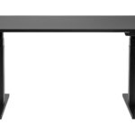 2E Computer table CE150B-MOTORIZED, height adjustment, electric motor 220V, 62/128×150х75cm, black