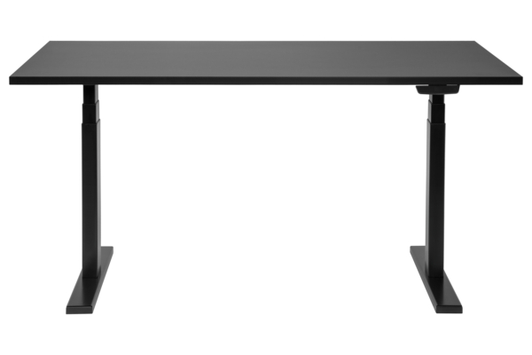 2E Computer table CE150B-MOTORIZED, height adjustment, electric motor 220V, 62/128×150х75cm, black