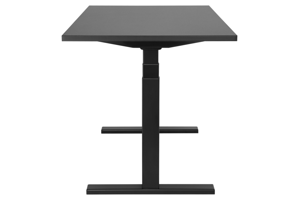 2E Computer table CE150B-MOTORIZED, height adjustment, electric motor 220V, 62/128×150х75cm, black