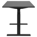 2E Computer table CE150B-MOTORIZED, height adjustment, electric motor 220V, 62/128×150х75cm, black