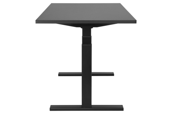 2E Computer table CE150B-MOTORIZED, height adjustment, electric motor 220V, 62/128×150х75cm, black