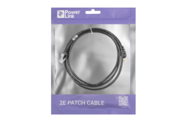 Patch Cable 2E Cat 5e,UTP,RJ45, 26AWG ,7/0.16 CCA, 2.00 m, PVC,Black