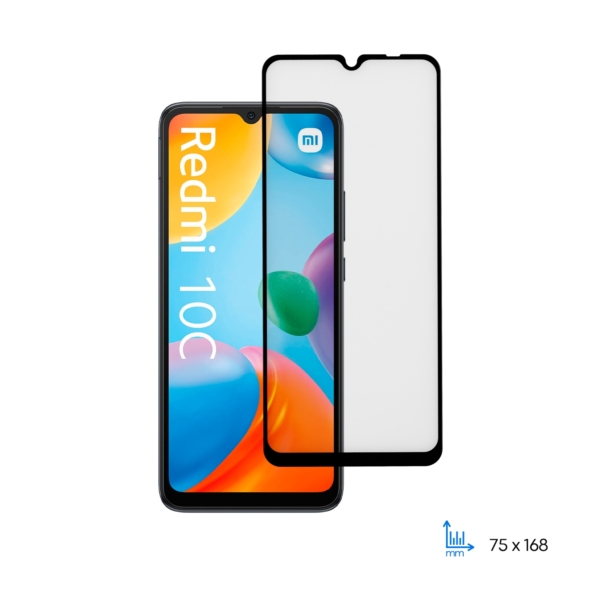 Защитное стекло 2E для Xiaomi Redmi 10C, 2.5D FCFG, (1 Pack), черная рамка