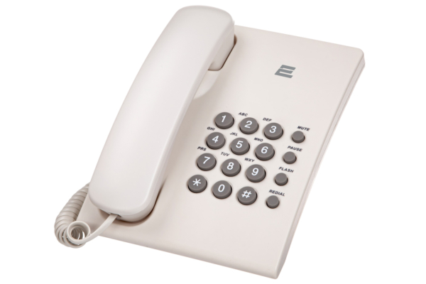 2E Corded Phone AP-210 White
