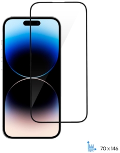 Захисне скло 2E для iPhone 14 Pro, 2.5D FCFG, (1 Pack), чорна рамка