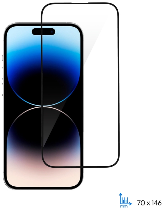 Защитное стекло 2E для iPhone 14 Pro, 2.5D FCFG, (1 Pack), черная рамка