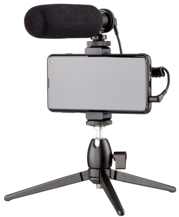 Микрофон с триподом для мобильных устройств 2Е AU-CM10S Vlog KIT, 3.5mm