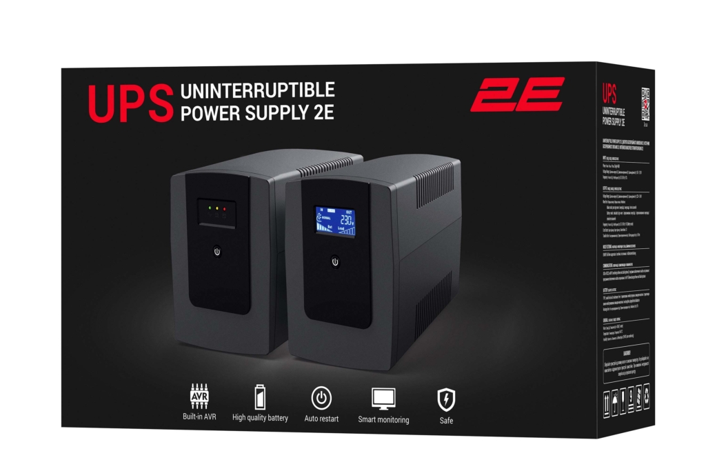 2E DD1500, 1500VA/900W, LCD,USB, 3xSchuko
