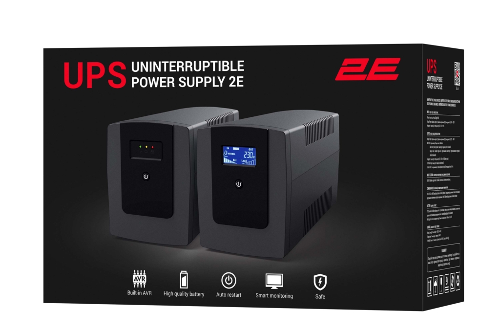 2E ED650, 650VA/360W, LED, 2xSchuko