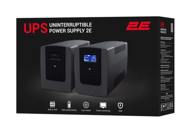 2E ED650, 650VA/360W, LED, 2xSchuko