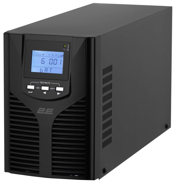 Джерело безперебійного живлення 2E OD2000, 2000VA/1800W, LCD, USB, 3xSchuko