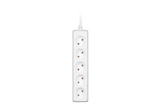 2E Power Strip 5хType C, 2х1mm2, 10A, 1.5m, white