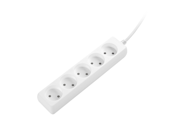 2E Power Strip 5хType C, 2х1mm2, 10A, 1.5m, white