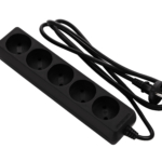 2E Power Strip 5хType C, 2х1mm2, 10A, 1.5m, black