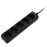 2E Power Strip 5хType C, 2х1mm2, 10A, 1.5m, black