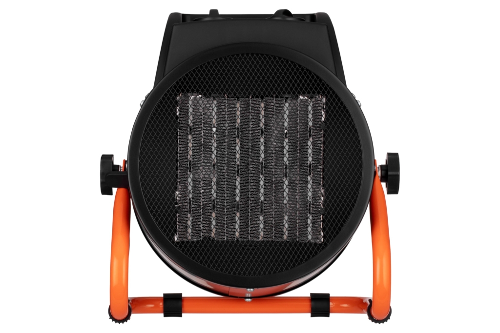 2E Industrial fan heater electric, Ceramic, 3kW, 30m sq, 280m cubic/h, ceramic heating element (PTC), black