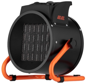 2E Industrial fan heater electric, Ceramic, 3kW, 30m sq, 280m cubic/h, ceramic heating element (PTC), black