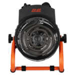 2E Industrial fan heater electric, Stainless, 2kW, 20m sq, 239m cubic/h, heating element – stainless steel, IPX4, black