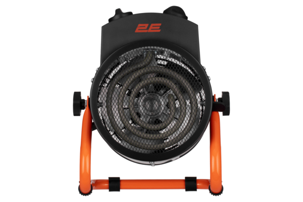 2E Industrial fan heater electric, Stainless, 2kW, 20m sq, 239m cubic/h, heating element – stainless steel, IPX4, black
